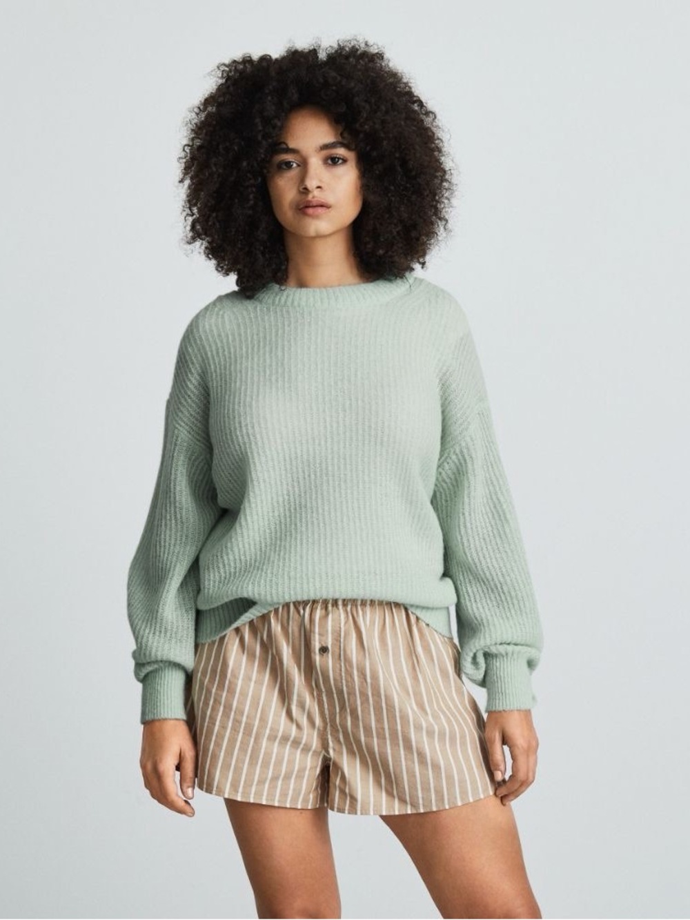 EVERLANE • The Oversized Alpaca Crew in Mint - Picture 1 of 10